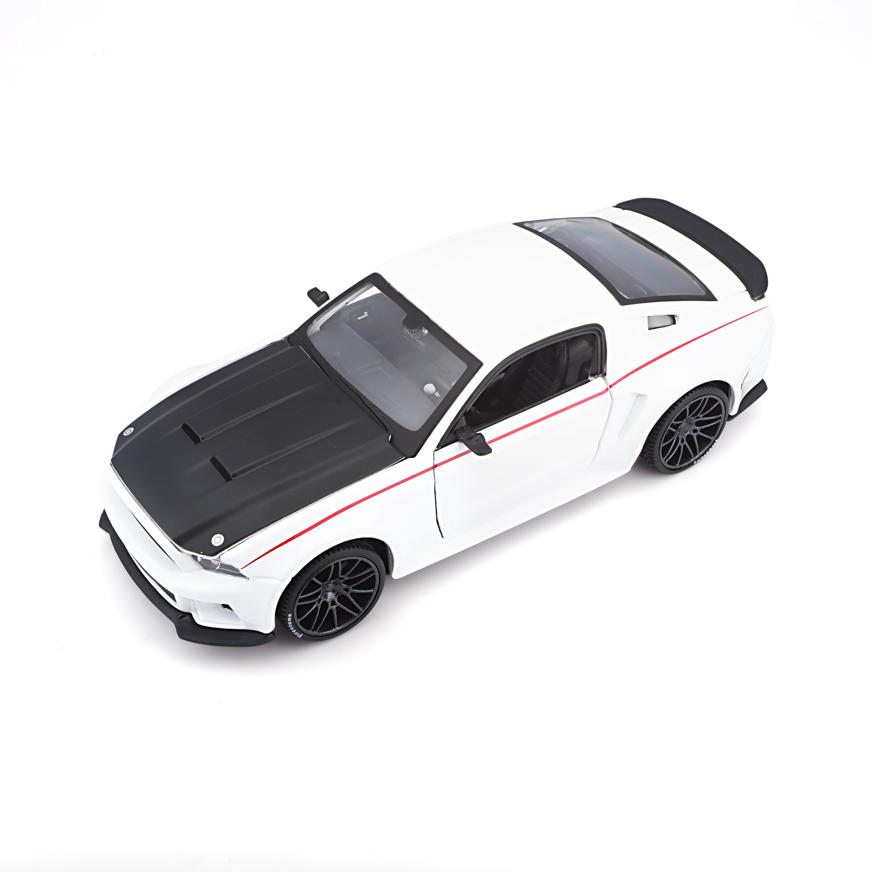 Игровая автомодель Maisto Ford Mustang Street Racer 2014, белый, 1:24 (31506 white) - фото 4