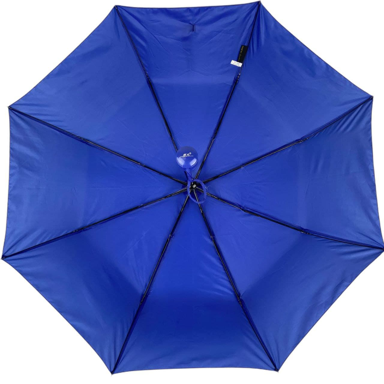 Женский складной зонтик полуавтомат S&L 98 см синий - фото 3