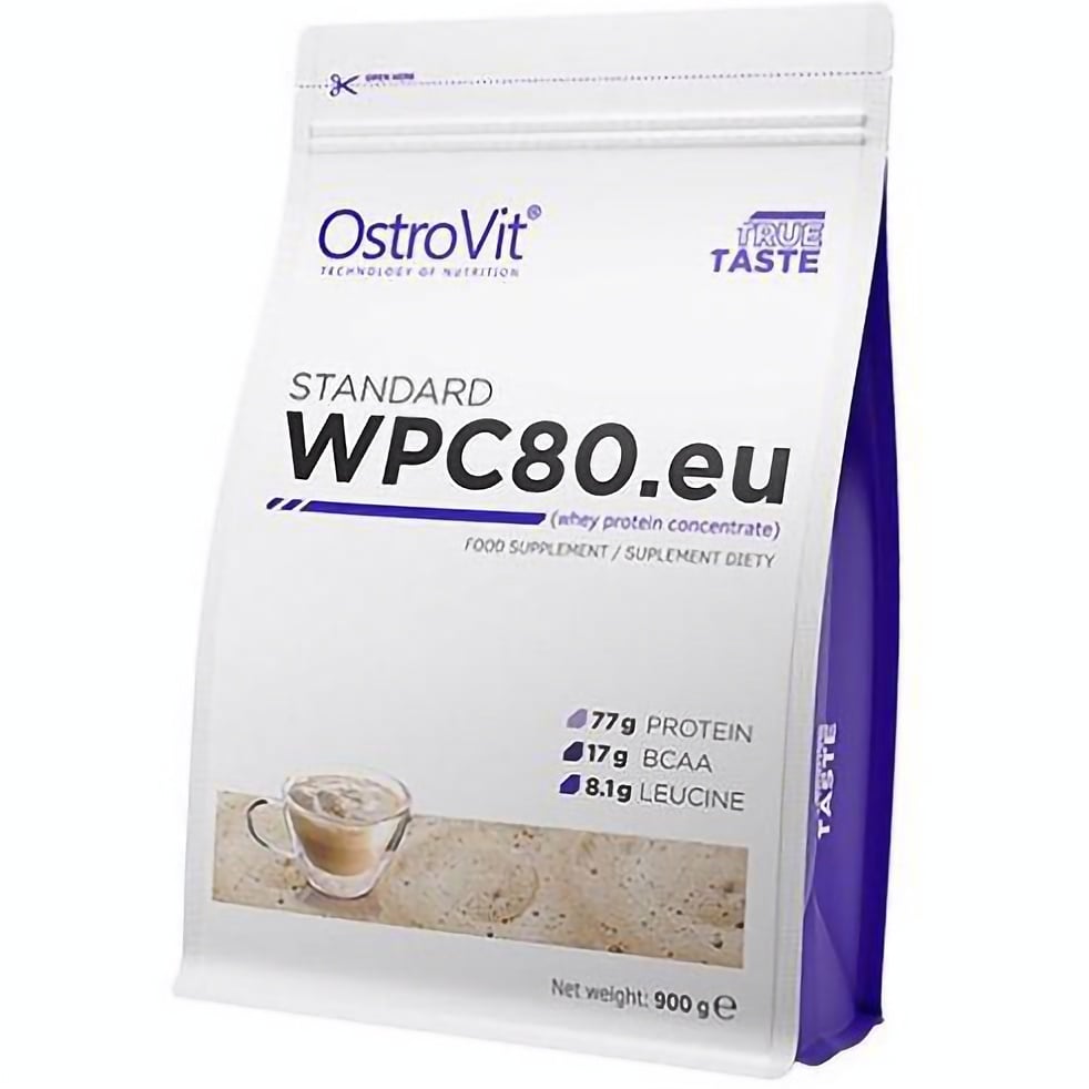 Протеин OstroVit Standaed WPC80.eu Cappuccino 900 г - фото 1