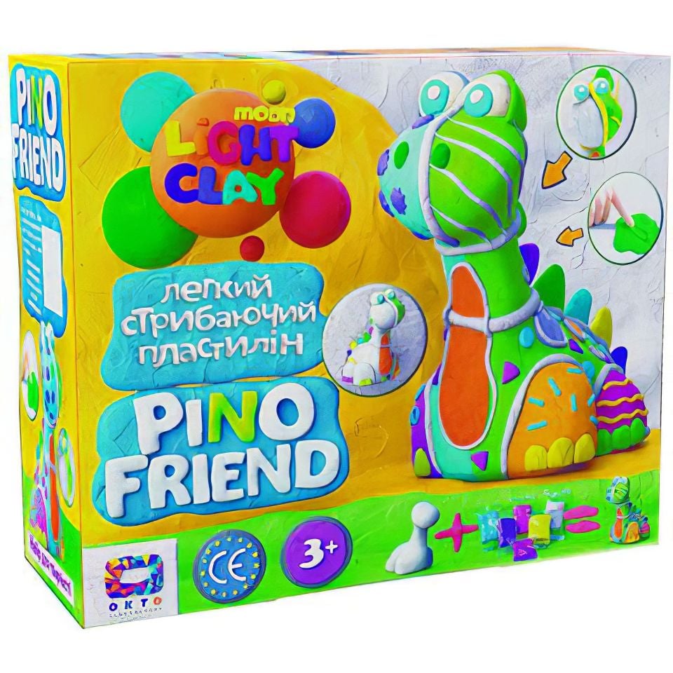 Набор легкого прыгающего пластилина Moon Light Clay Pino Friend Барди 70036 - фото 1