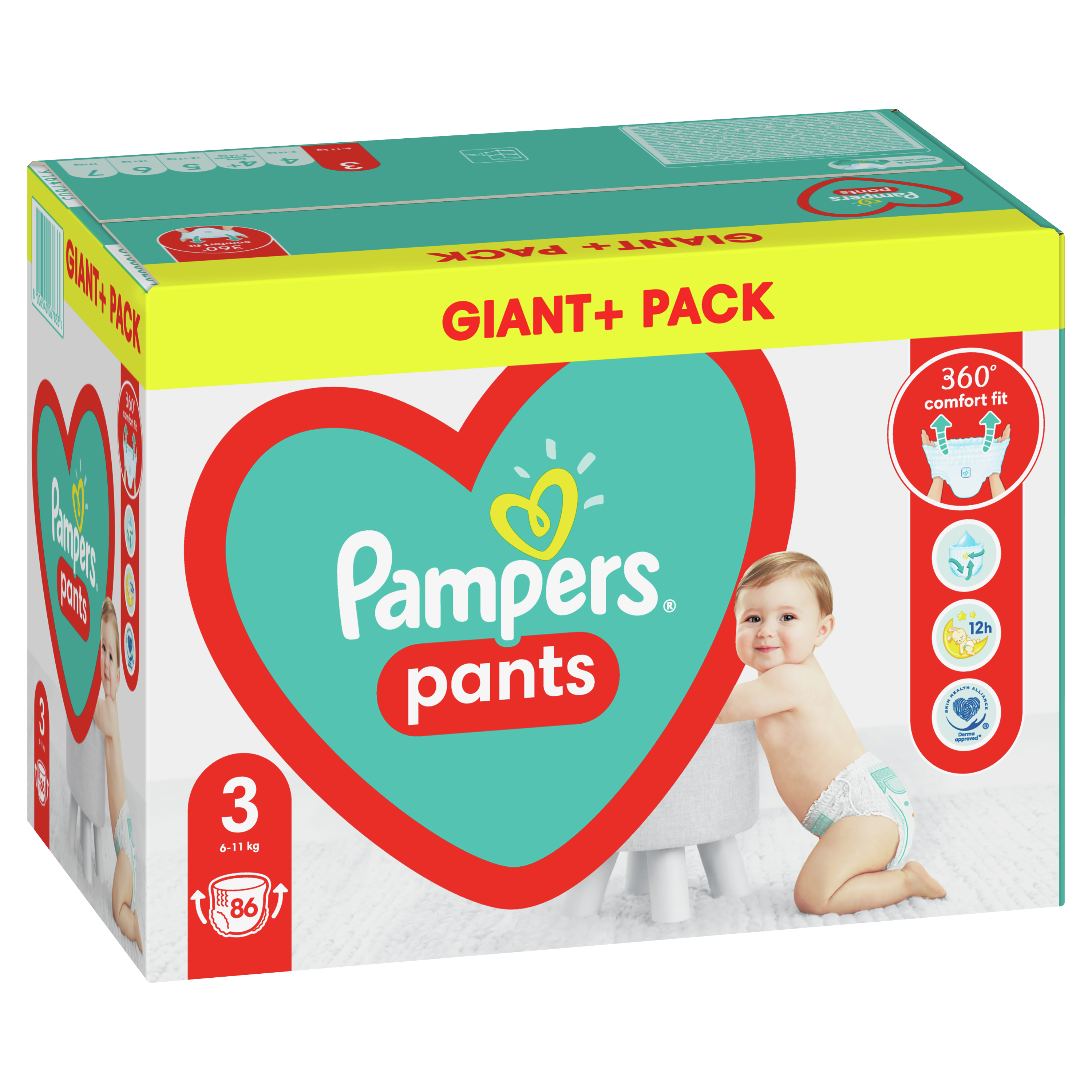 Подгузники-трусики Pampers Pants 3 (6-11 кг), 86 шт. - фото 3
