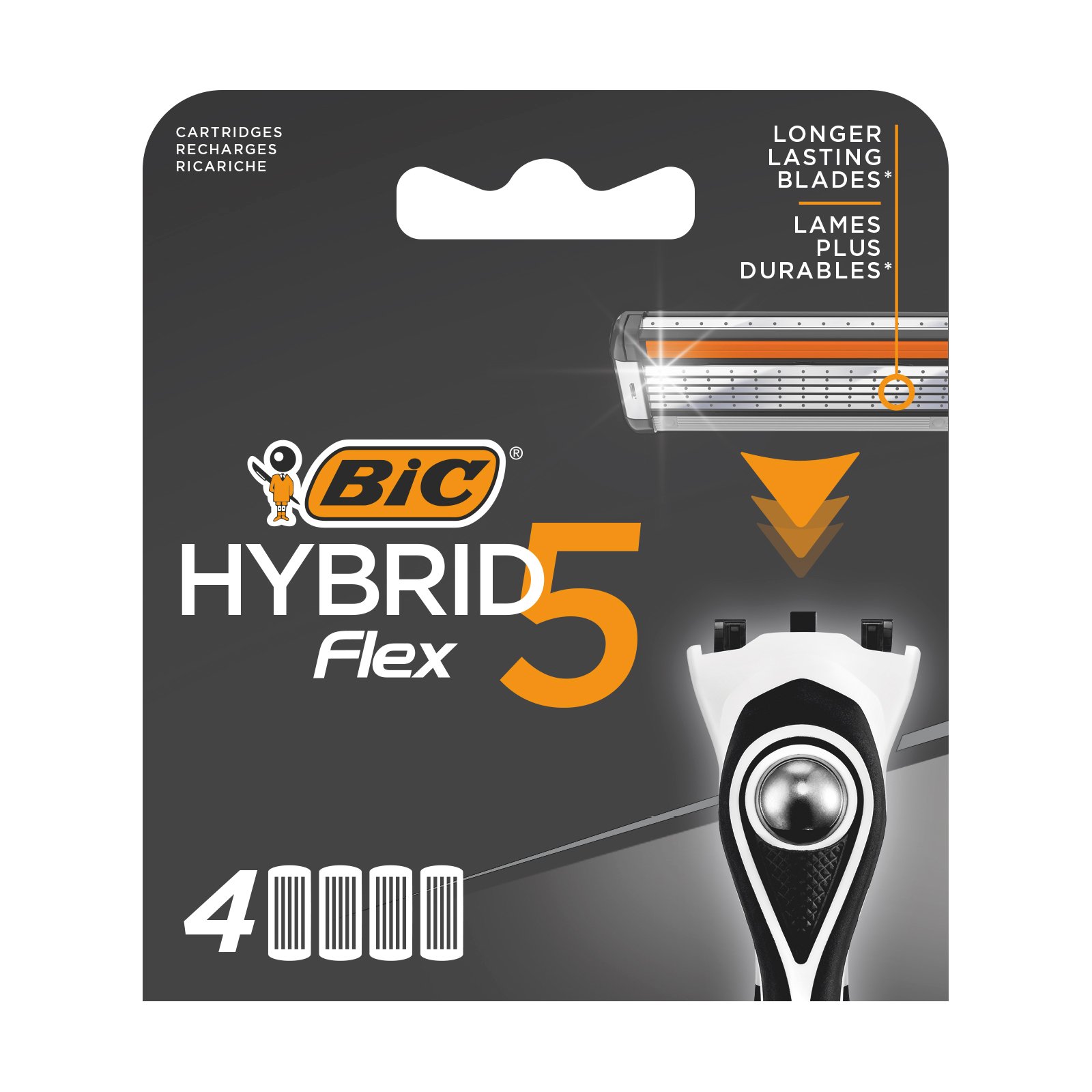 Змінні картриджі для гоління BIC Hybrid 5 Flex, 4 шт. - фото 1