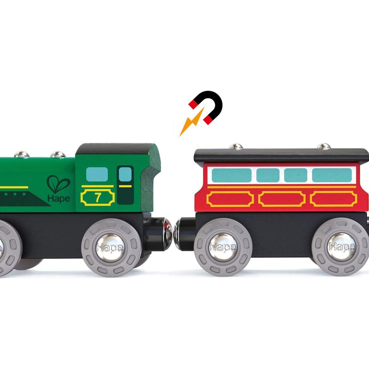 Набор для игрушечных железных дорог Hape Пассажирский поезд (E3719) - фото 3