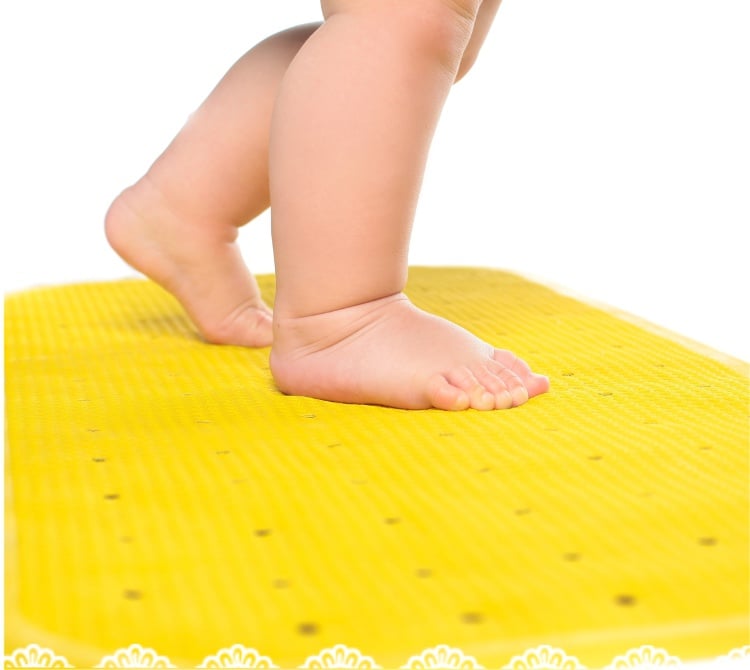 Детский резиновый коврик в ванную KinderenOK, XL, желтый (071113_001) - фото 1