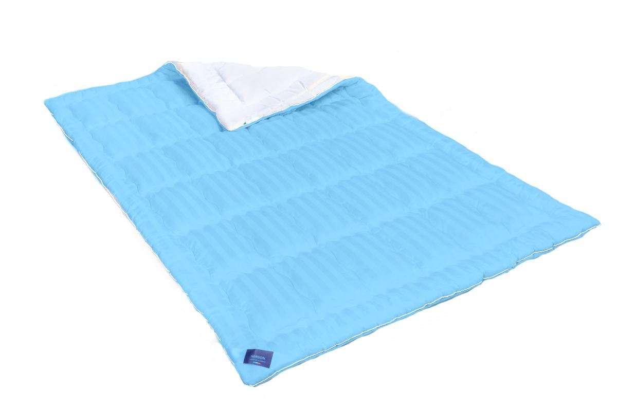 Одеяло шерстяное MirSon Valentino Hand Made №1355, демисезонное, 200x220 см, бело-голубое - фото 2