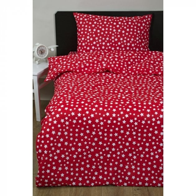 Комплект постельного белья для подростков Lotus Young Small Stars, ранфорс, красный (svt-2000022237215) - фото 1