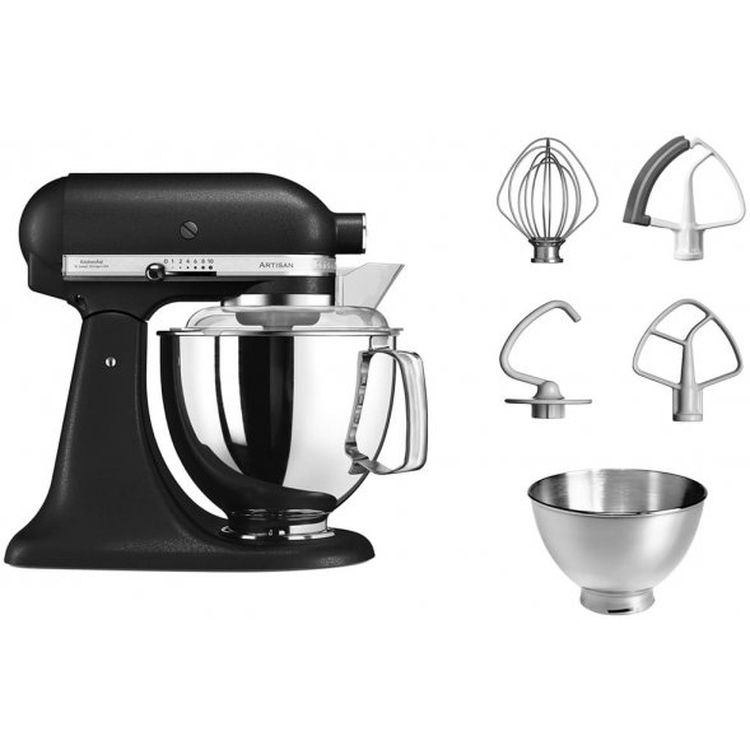 Планетарный миксер KitchenAid Artisan 4.8 л чугун (5KSM175PSEBK) - фото 4