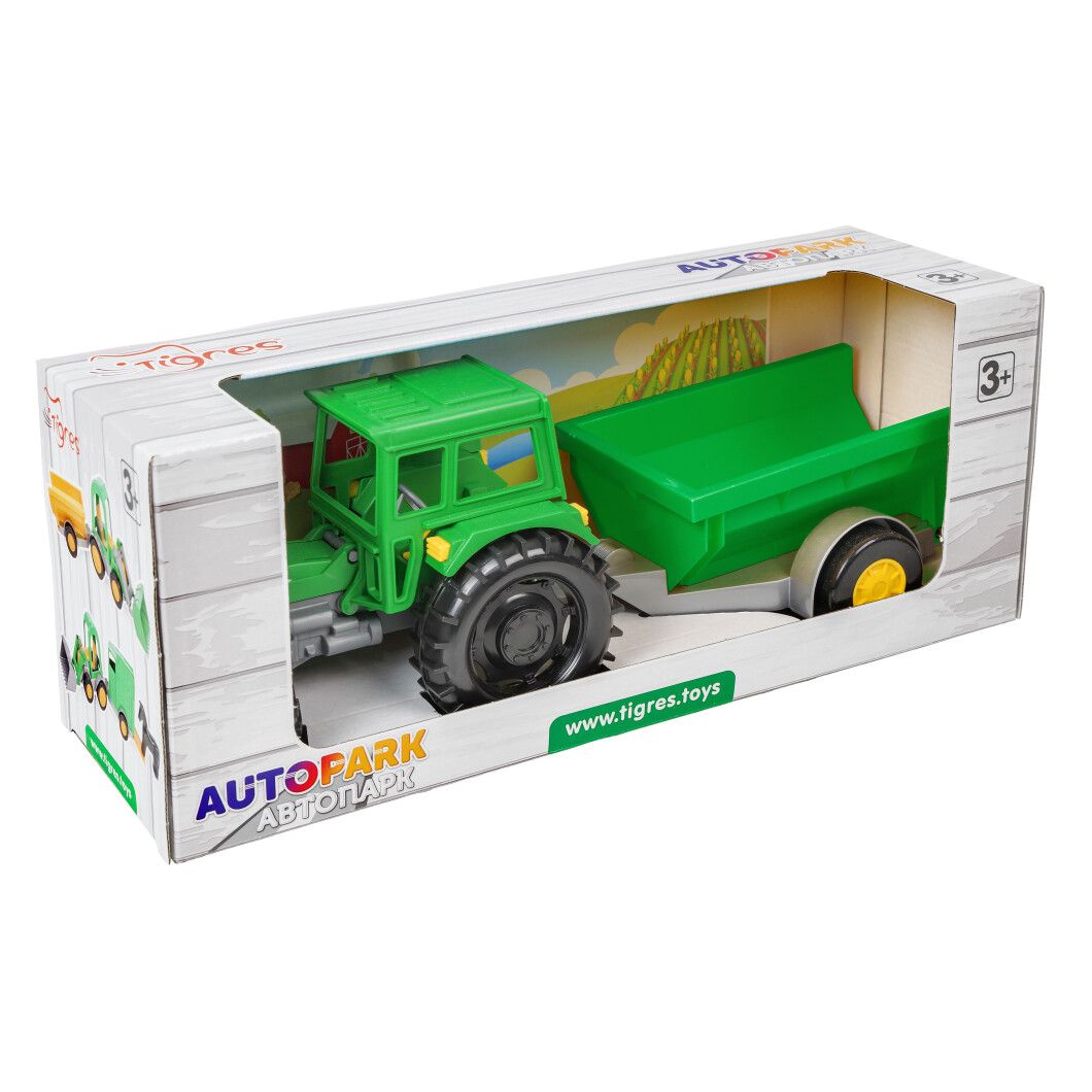 Іграшка Tigres Трактор Фермер с причепом зелена (39348) - фото 5