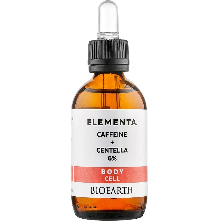 Сироватка для тіла проти целюліту Bioearth Elementa Caffeine Centella 6% 50 мл - фото 1