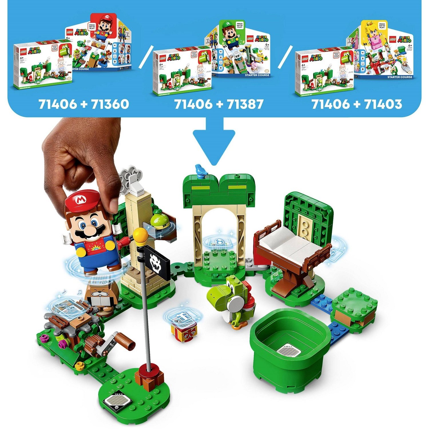 Конструктор LEGO Super Mario Набір розширення, Подарунковий будинок Йоші, 246 деталей (71406) - фото 7