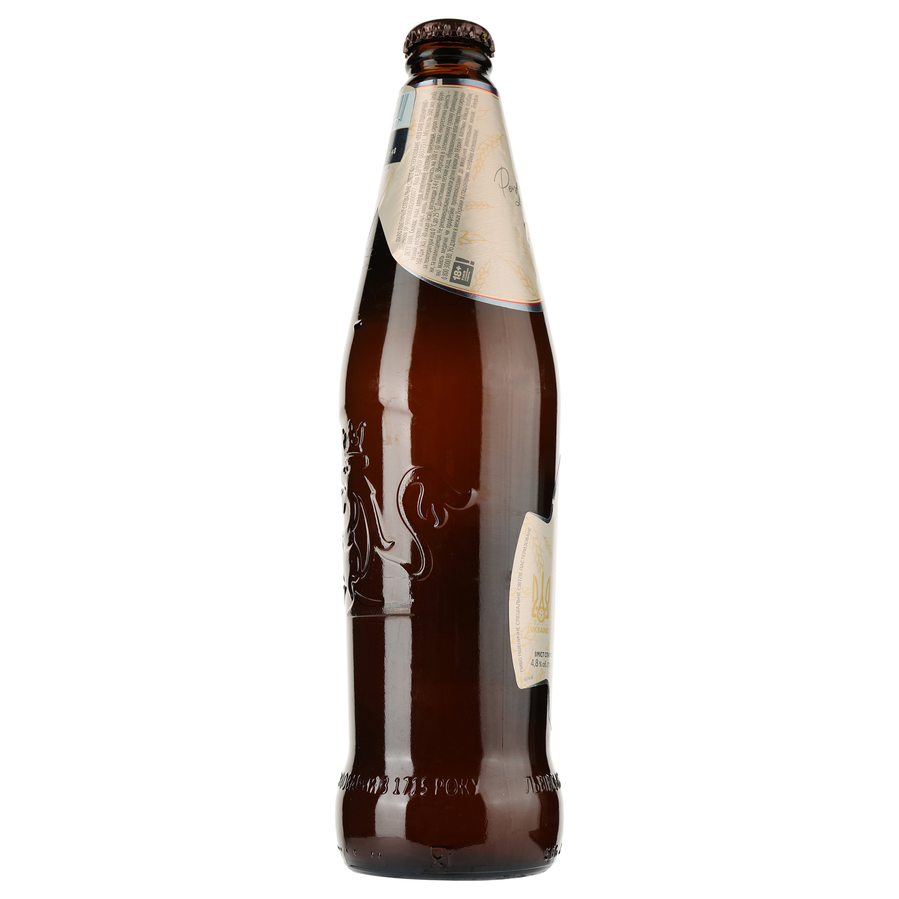 Пиво Львівське Лев, пшеничне, 4,8%, 0,5 л (926916) - фото 3