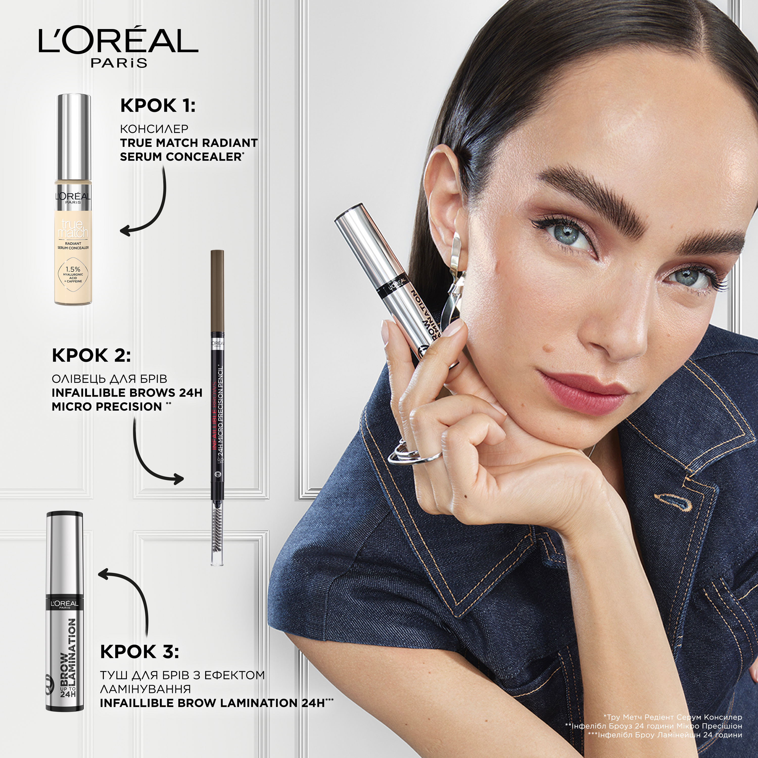 Стойкая тушь для бровей L'Oreal Paris Infailible 24H Brow Lamination прозрачная 5 г - фото 7