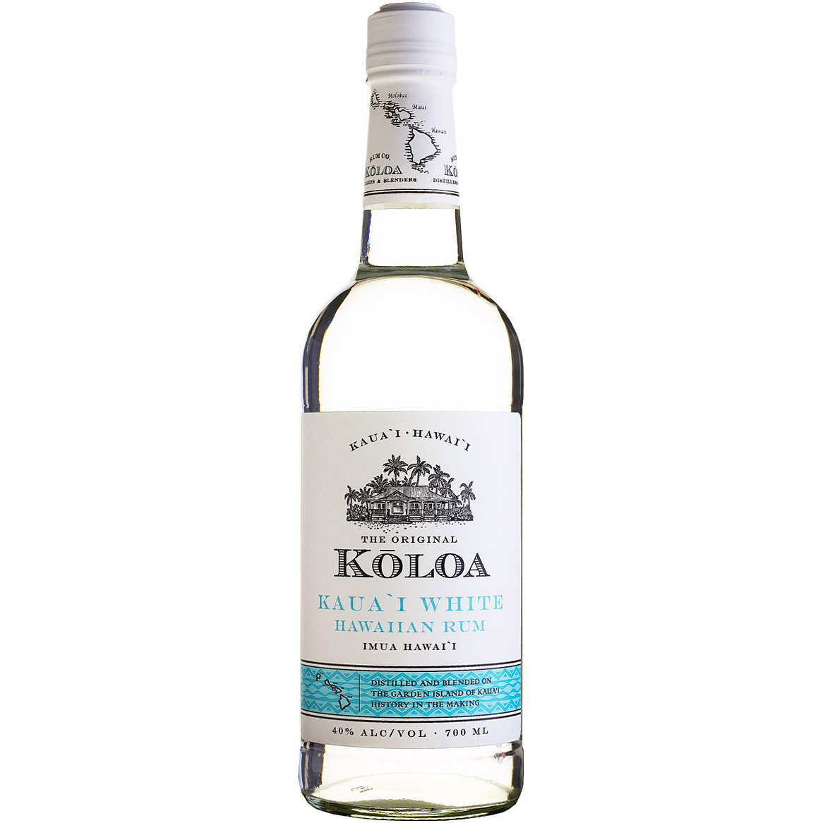 Ром Koloa Kaua'i White Hawaiian Rum 40% 0.7 л - фото 1
