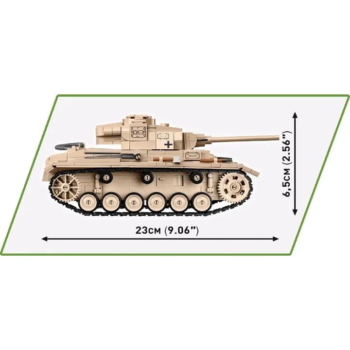 Конструктор Cobi Вторая Мировая Война Танк Panzer III, 780 деталей (COBI-2562) - фото 10