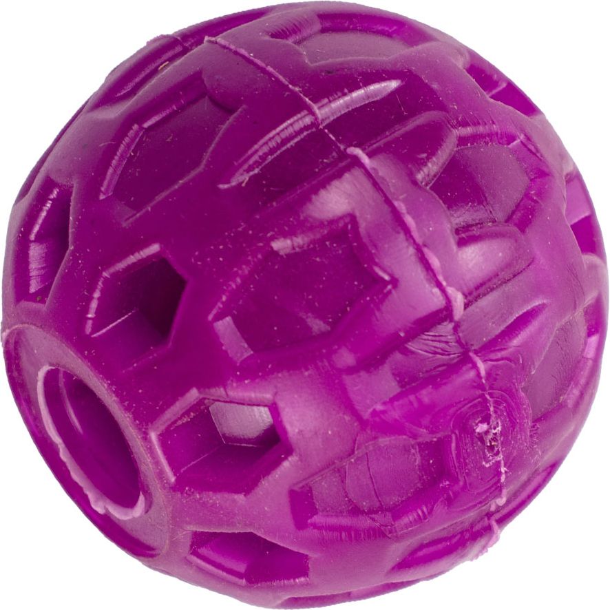 Игрушка для собак Agility мяч с отверстием 6 см фиолетовая - фото 1