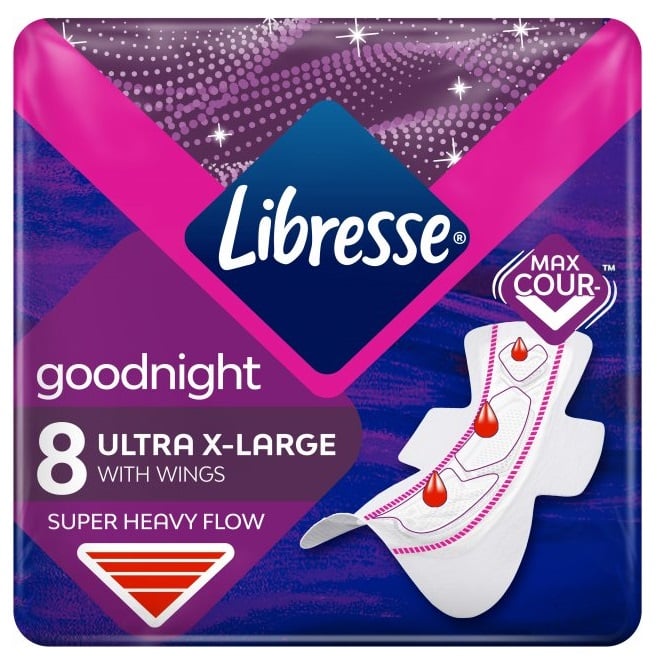 Гигиенические прокладки Libresse Ultra Goodnight Extra Large ночные, 8 шт. - фото 1
