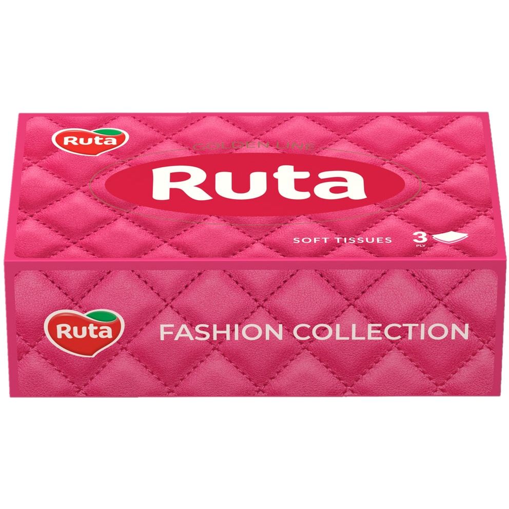 Салфетки косметические Ruta Fashion collection, пенал, трехслойные, 60 шт. - фото 1