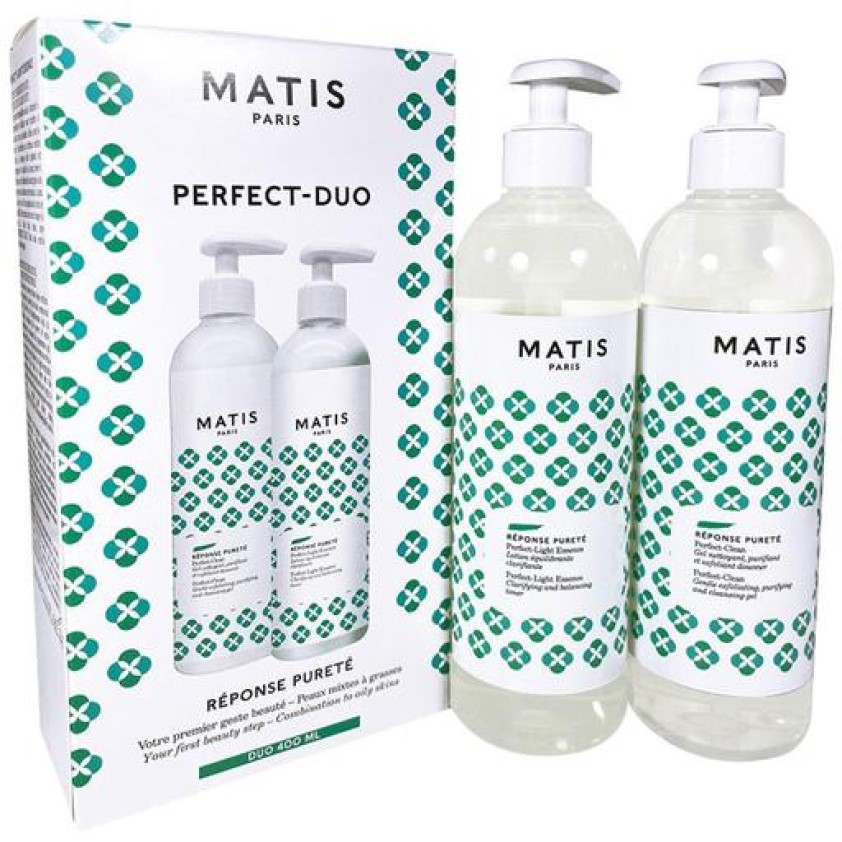 Набор для ухода за лицом Matis Reponse Purete Очищающий гель для лица Matis Reponse Perfect-Clean Gel 400 мл + Очищающий лосьон для лица Matis Reponse Perfect-Light Essence 400 мл - фото 1