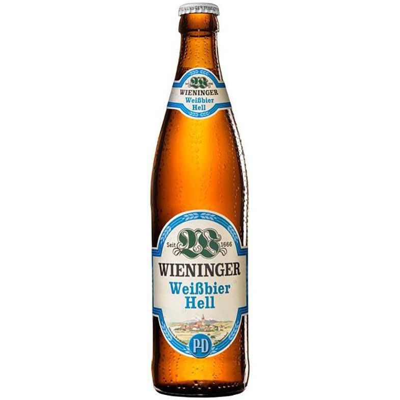 Пиво Wieninger Weissbier Hell светлое фильтрованное 5.3% 0.5 л - фото 1