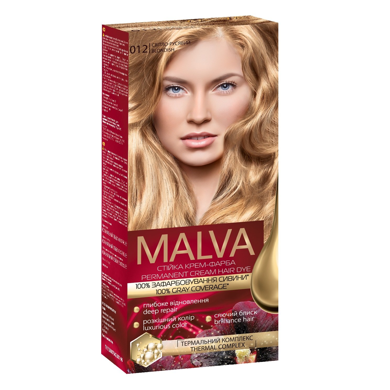 Крем-фарба для волосся Acme Color Malva, відтінок 012 (Світло-русявий), 95 мл - фото 1