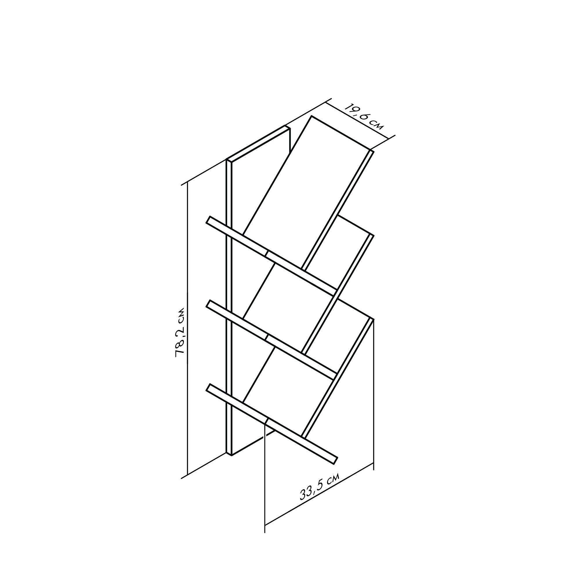 Полка Hopanchuk Furniture Топика белая (84C1) - фото 3