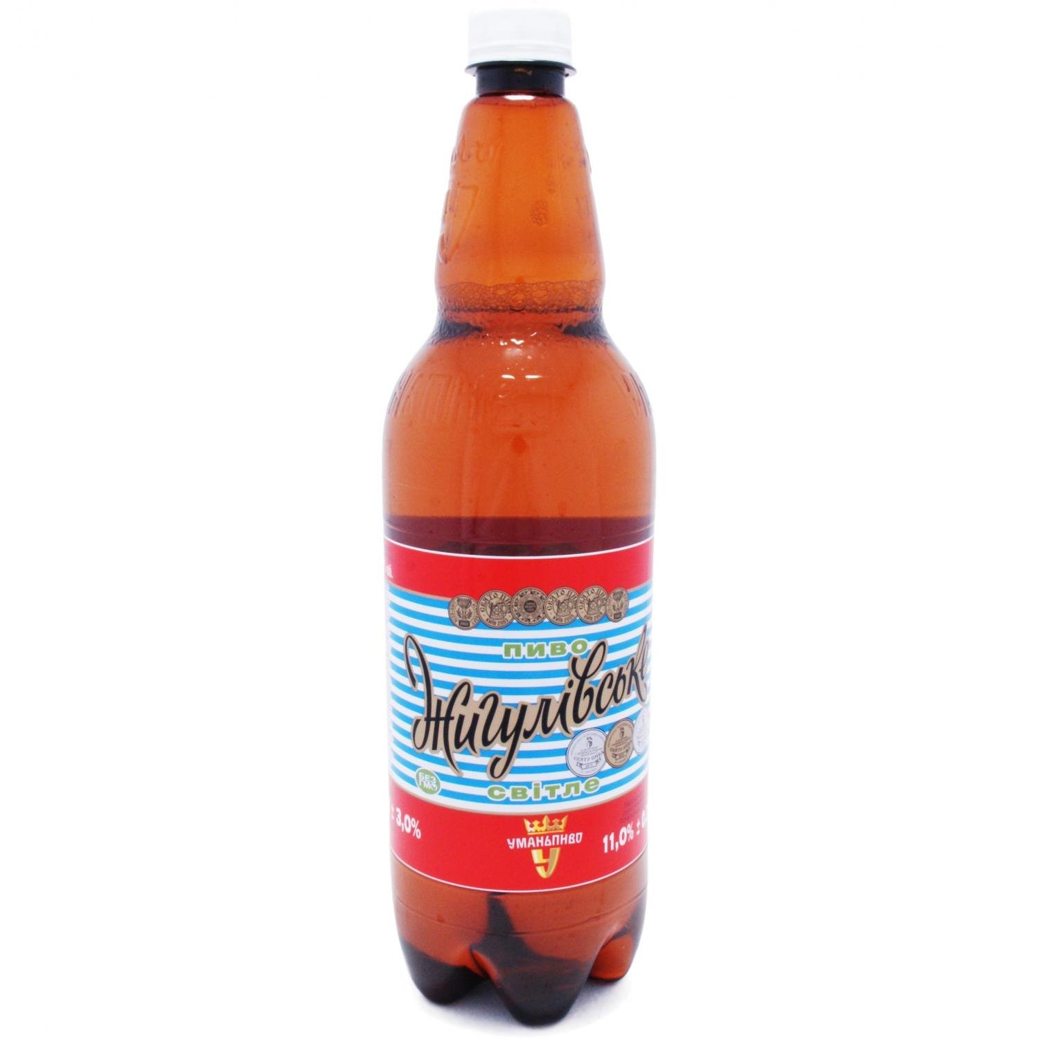 Пиво Уманьпиво Жигулевское светлое, 4,2%, 1 л (459010) - фото 1