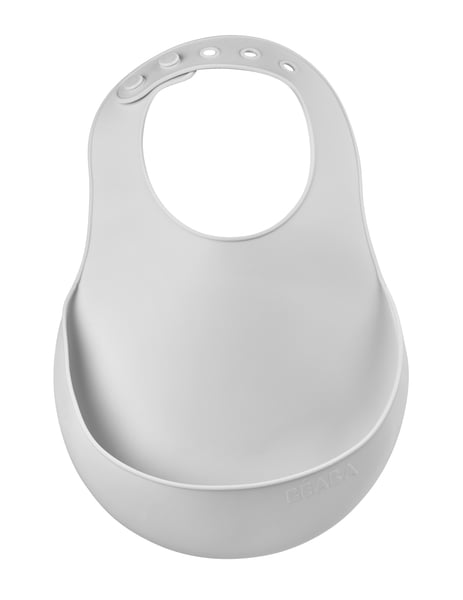Силиконовый нагрудник Beaba, с карманом, серый (913490) - фото 1