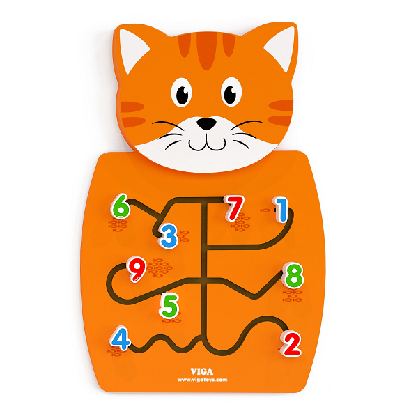 Бизиборд Viga Toys Котик с цифрами (50676) - фото 1