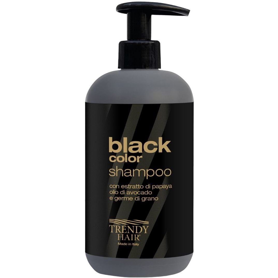 Шампунь Trendy Hair Black Color Shampoo, для нейтралізації жовтизни освітленого волосся, 600 мл - фото 1