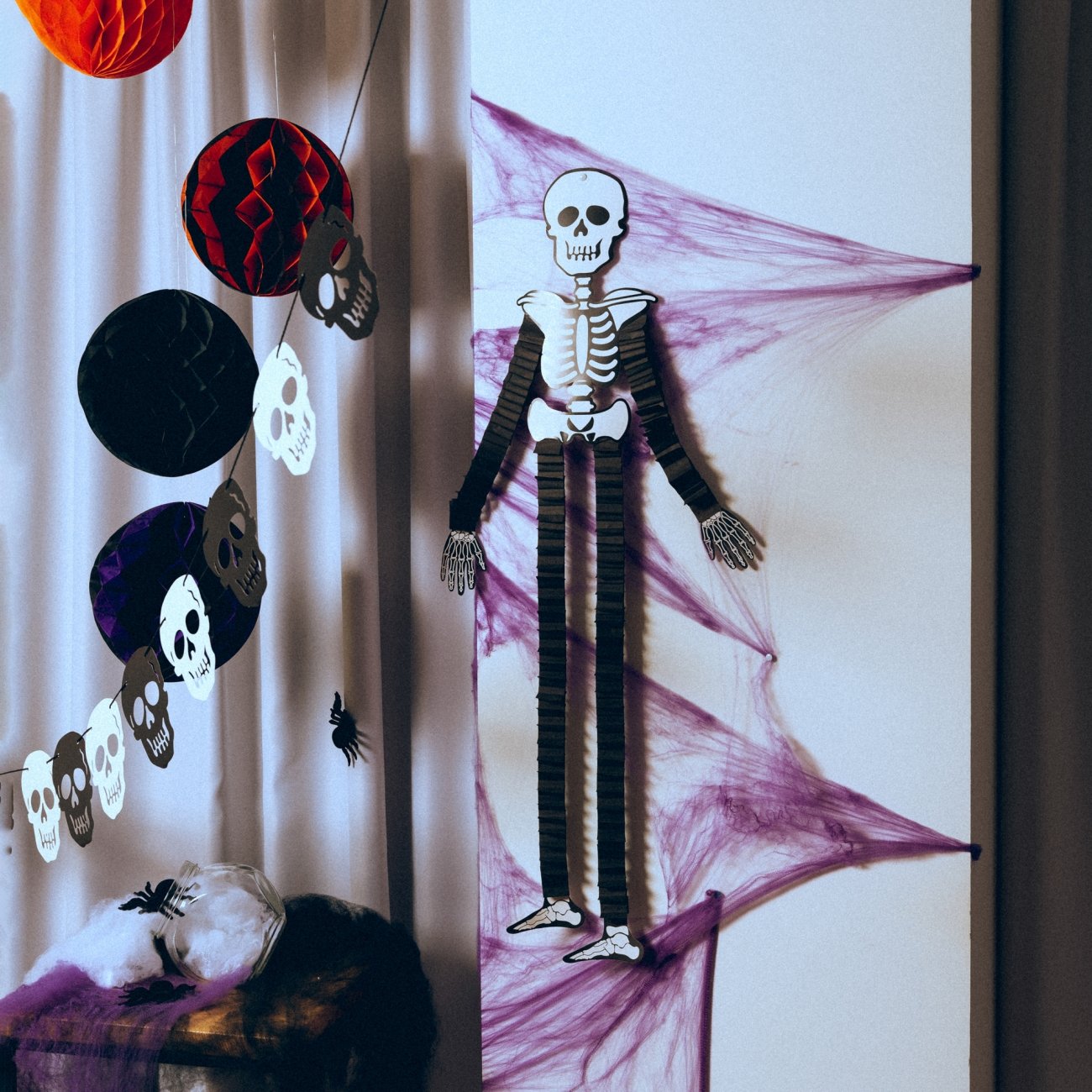 Скелет декорированный Yes! Fun Halloween картонный, 75 см, черный (974323) - фото 3