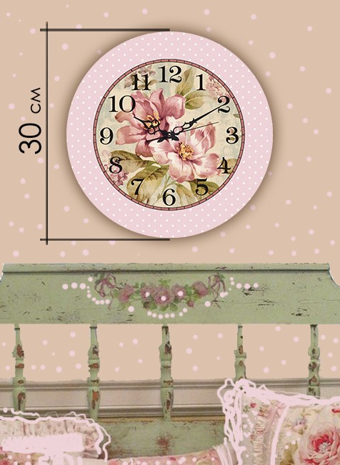Настенные часы Art-Life Collection, 30x30 см, розовые (4А-11-30х30) - фото 1