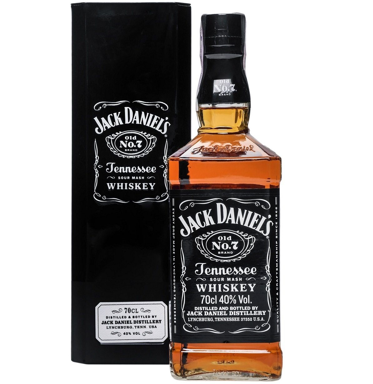 Виски Jack Daniel's Old No.7, в металлической коробке, 40%, 0,7 л (590066) - фото 1