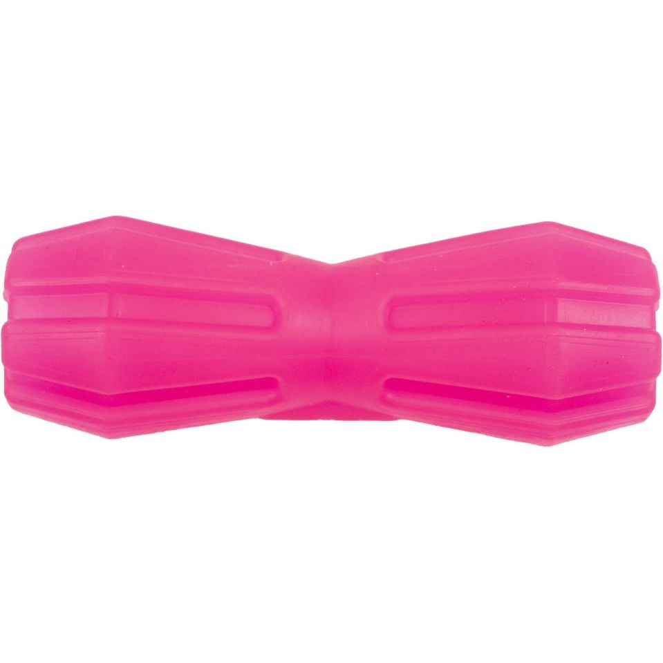 Іграшка для собак Agility гантель з отвором 15 см рожева - фото 1