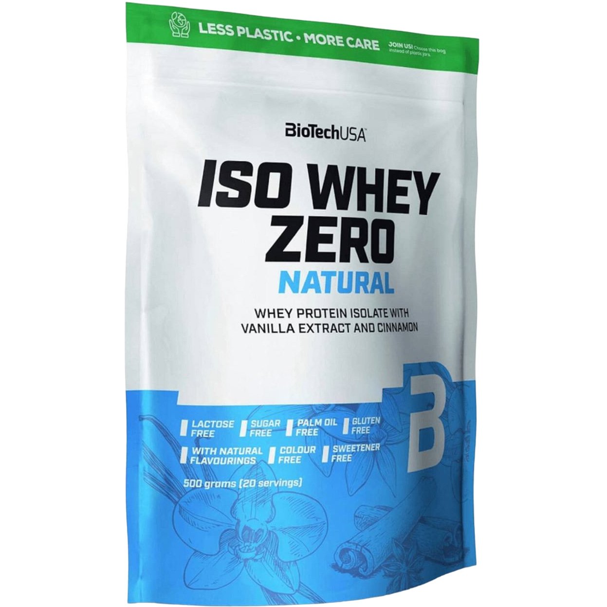 Протеин Biotech Iso Whey Zero Natural Lactose Free Vanilla Cinnamon 1 кг - фото 1