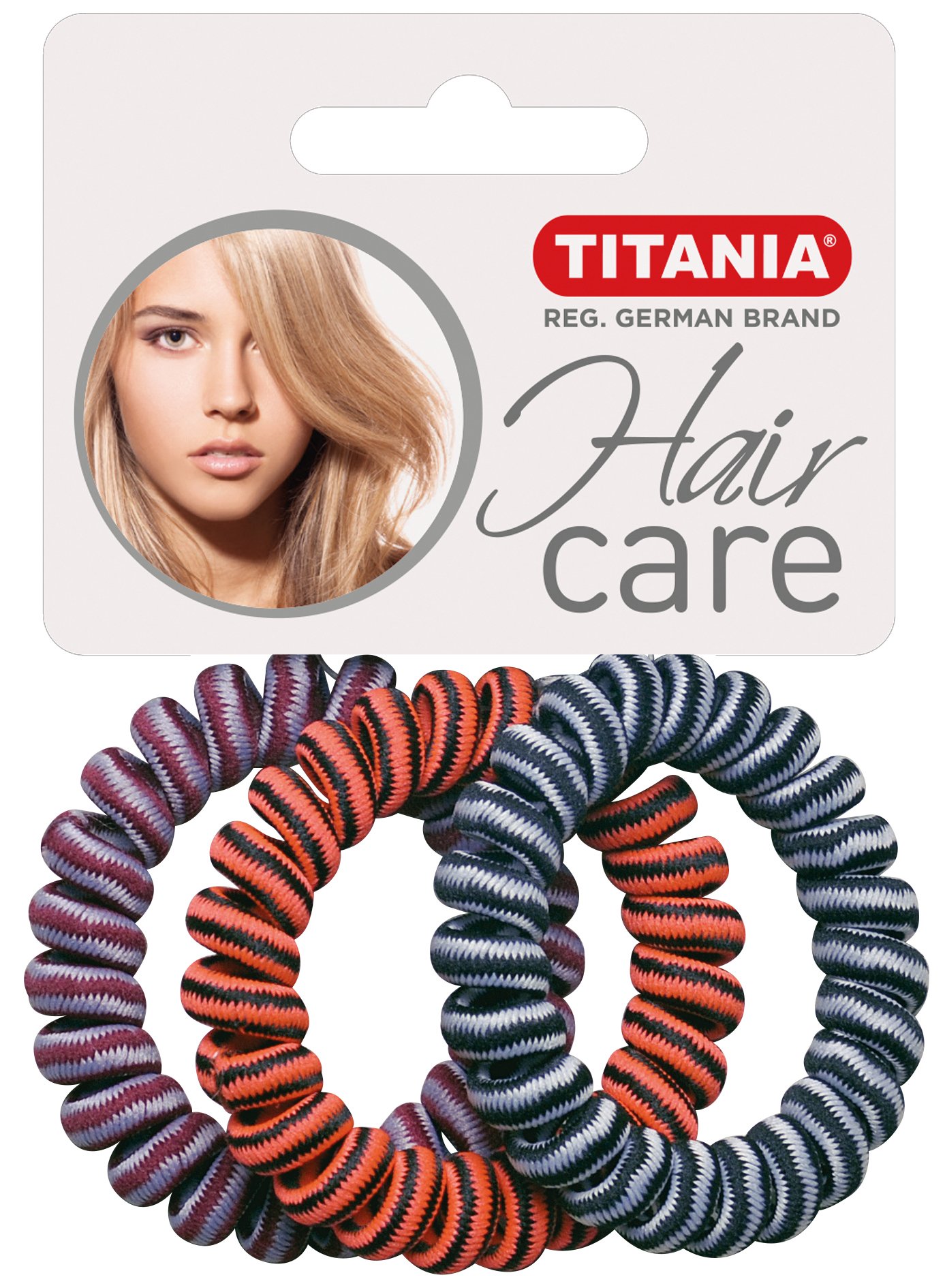 Набір резинок для волосся Titania Аnti Ziep покритих тканиною, 4 см, 3 шт. (7923) - фото 1