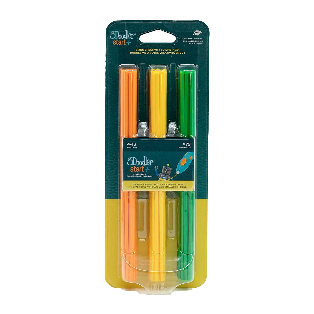 Набор стержней для 3D-ручки 3Doodler Start Микс, 3 цвета, 75 шт. (3DS-ECO-MIX2-75) - фото 1