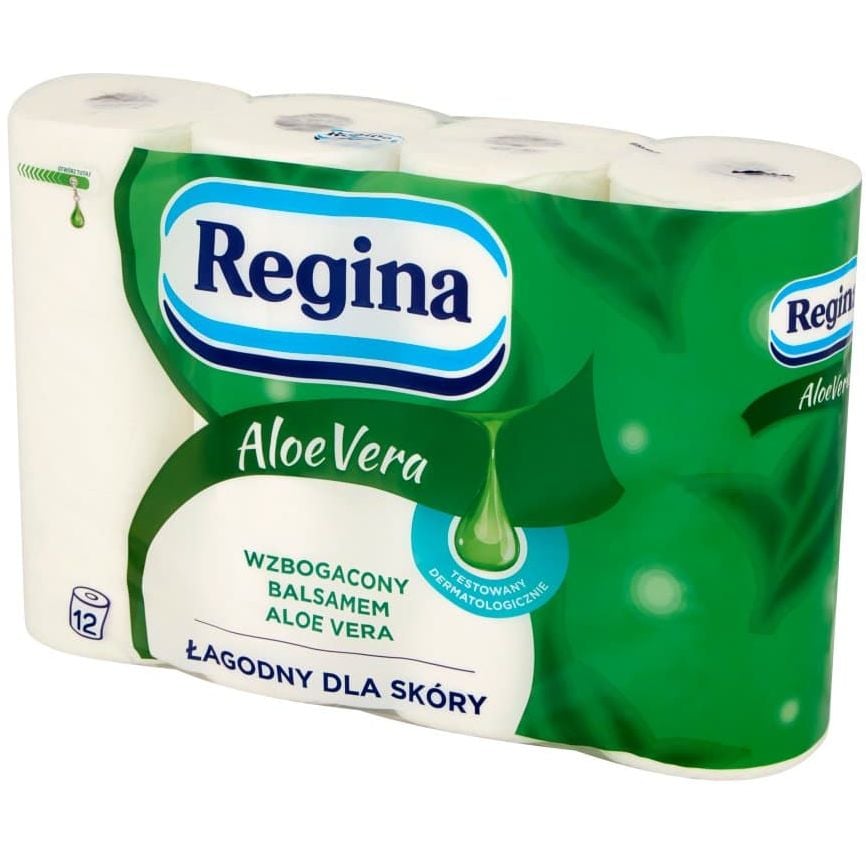 Туалетная бумага Regina Aloe Vera FSC Алоэ Вера трехслойная 12 рулонов - фото 1