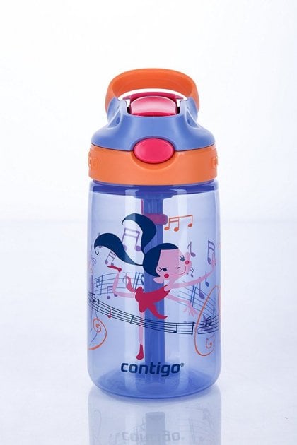 Пляшка дитяча Contigo, 420 мл, синій з малюнком музичної дівчинки (2116116) - фото 1