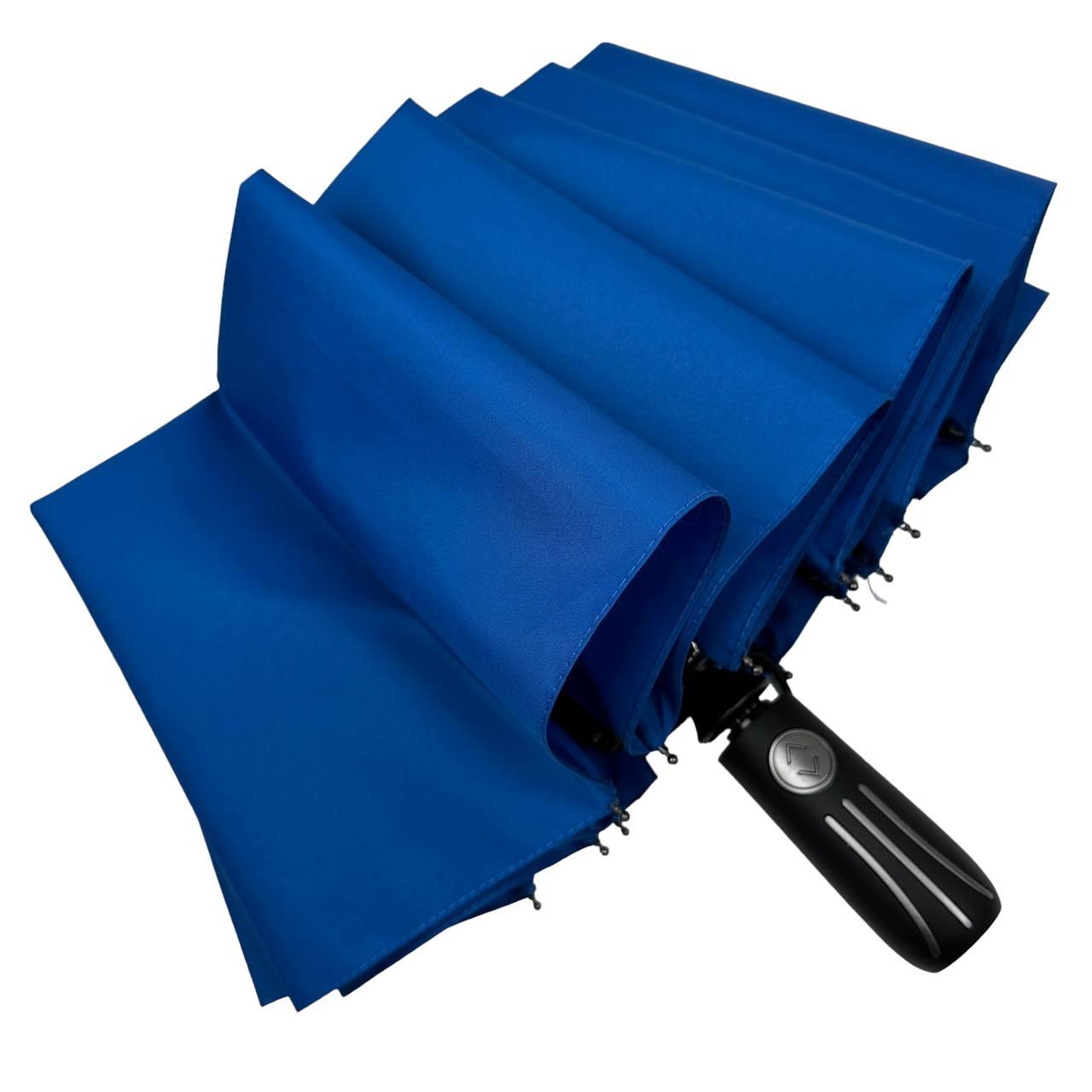 Складной зонтик полный автомат Toprain 105 см синий - фото 4