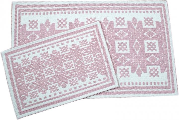 Набор ковриков Irya Palmed pudra, светло-розовый (svt-2000022238250) - фото 1
