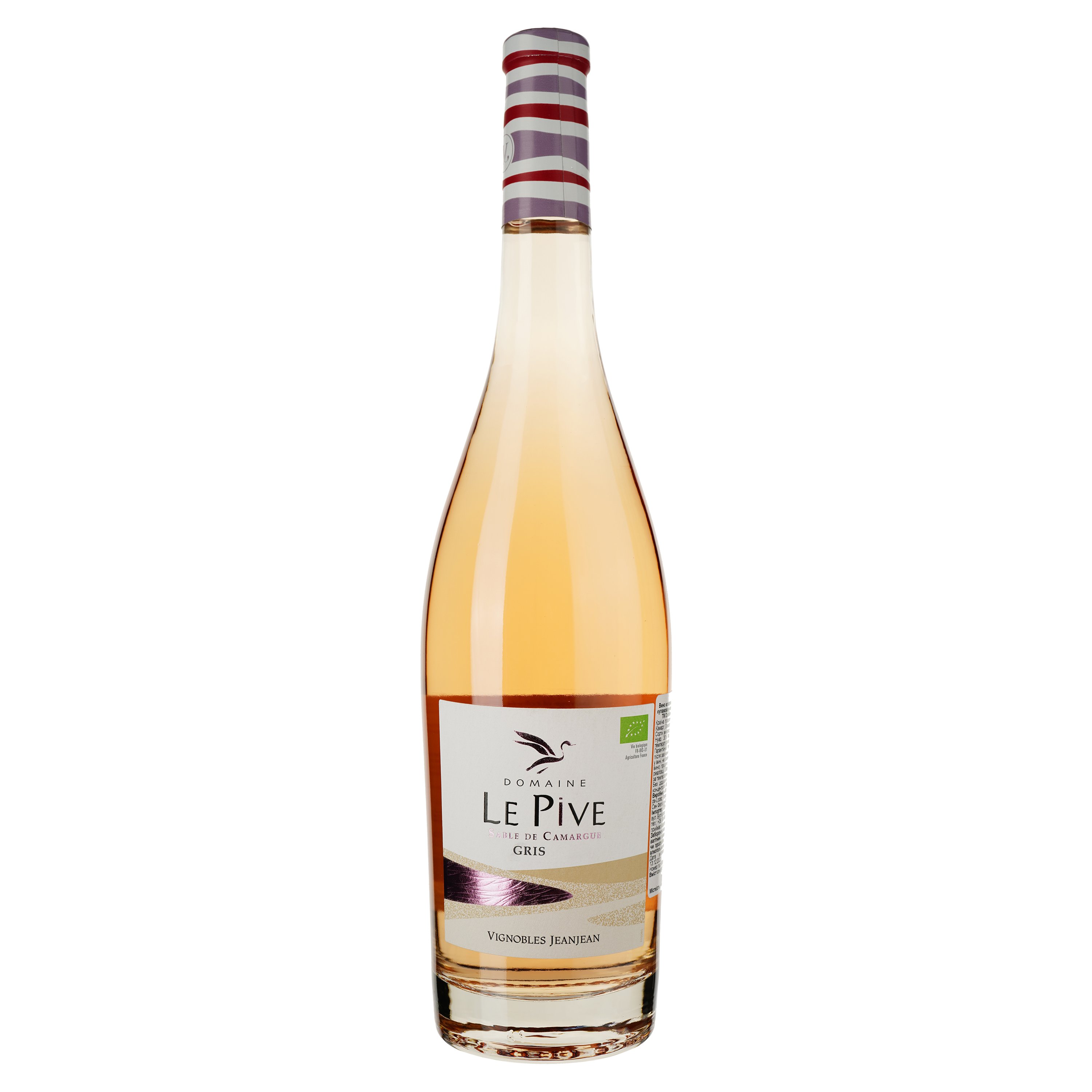 Вино Domaine Le Pive Gris Sable De Camargeu Rose, рожеве, сухе, 0,75 л - фото 1
