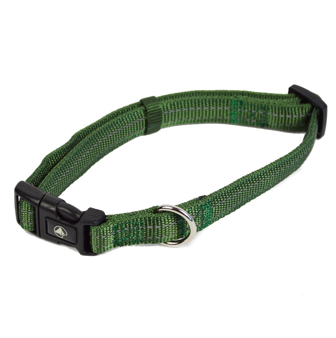 Нашийник для собак Croci Soft Reflective світловідбивний, 30-45х1,5 см, темно-зелений (C5179705) - фото 1