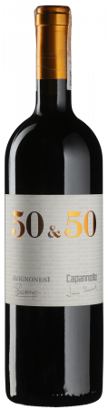Вино Avignonesi 50&50 2015, красное, сухое, 13,5%, 0,75 л - фото 1