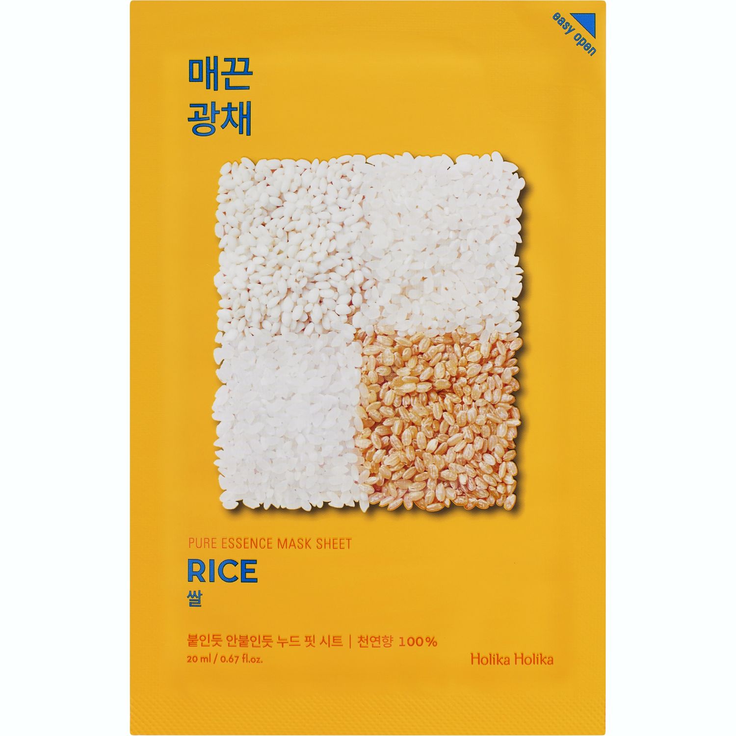 Тканевая маска Holika Holika Pure Essence Mask Sheet Rice Рис, 23 мл - фото 1