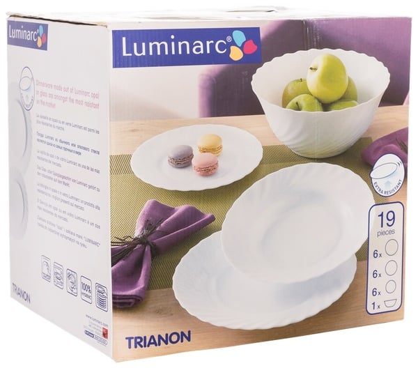 Сервіз Luminarc Trianon, 6 персон, 19 предметів, білий (00144) - фото 5