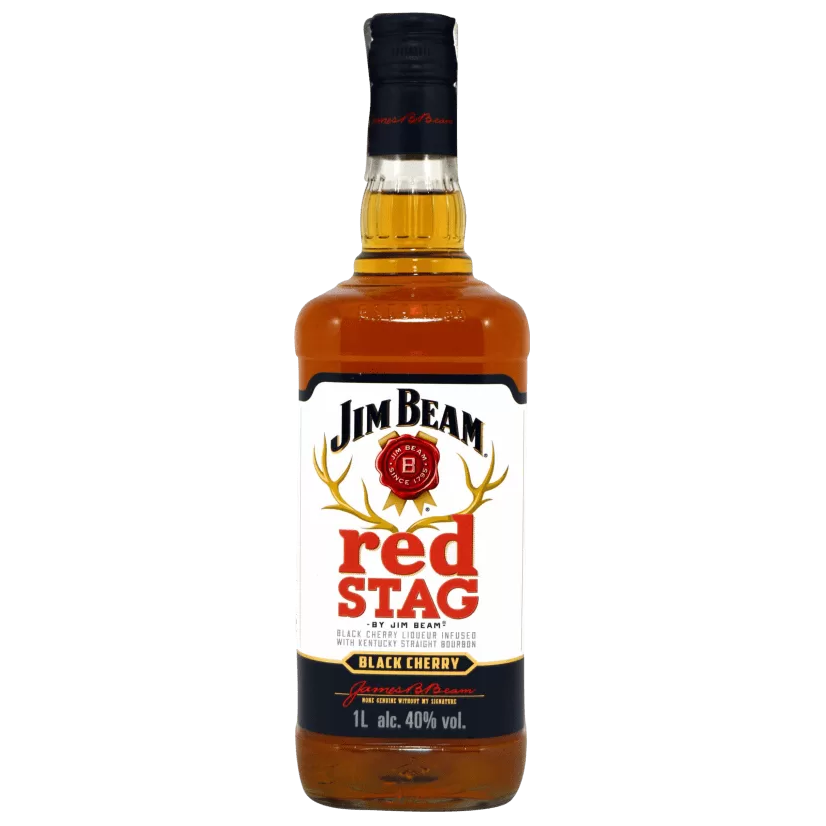 Ликер Jim Beam Red Stag (Black Cherry), 40%, 1 л (737725) - фото 1