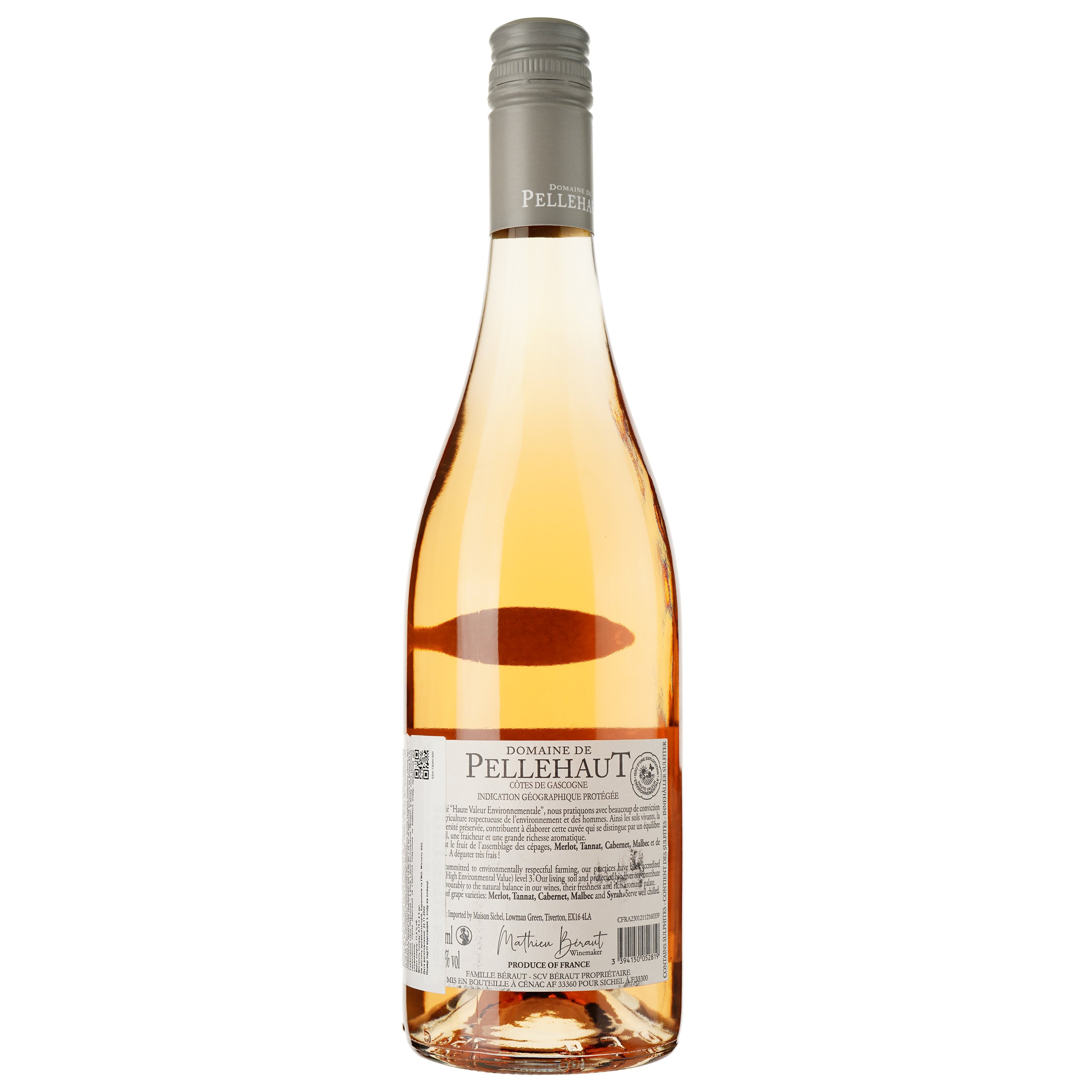 Вино Domaine de Pellehaut Harmonie Rose Cotes de Gascogne IGP, розовое, сухое, 11,5%, 0,75 л - фото 2