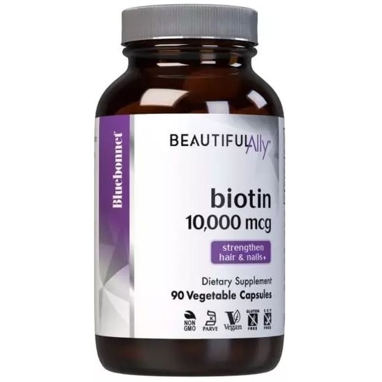 Биотин Bluebonnet Nutrition Beautiful Ally 10000 мкг 90 вегетарианских капсул - фото 1