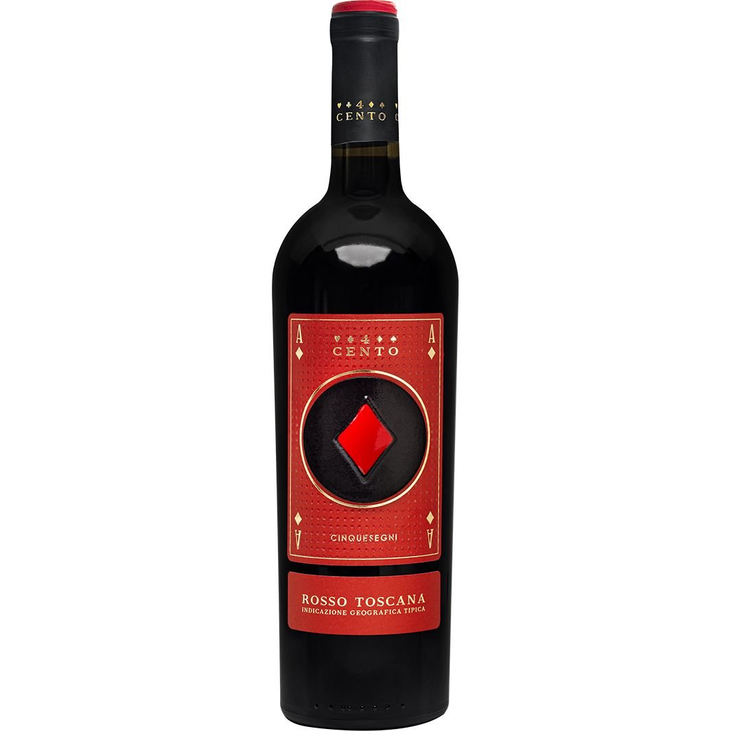 Вино 4Cento Ace of Diamonds Rosso Toscana, красное, сухое, 13,5%, 0,75 л (8000019863866) - фото 1