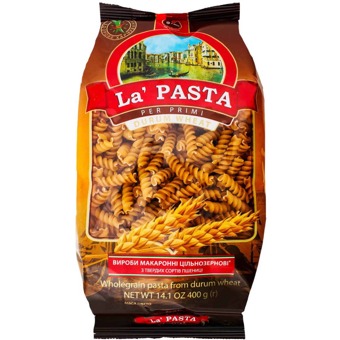 Макаронні вироби La Pasta Спіраль, цільнозернові, 400 г (816996) - фото 1